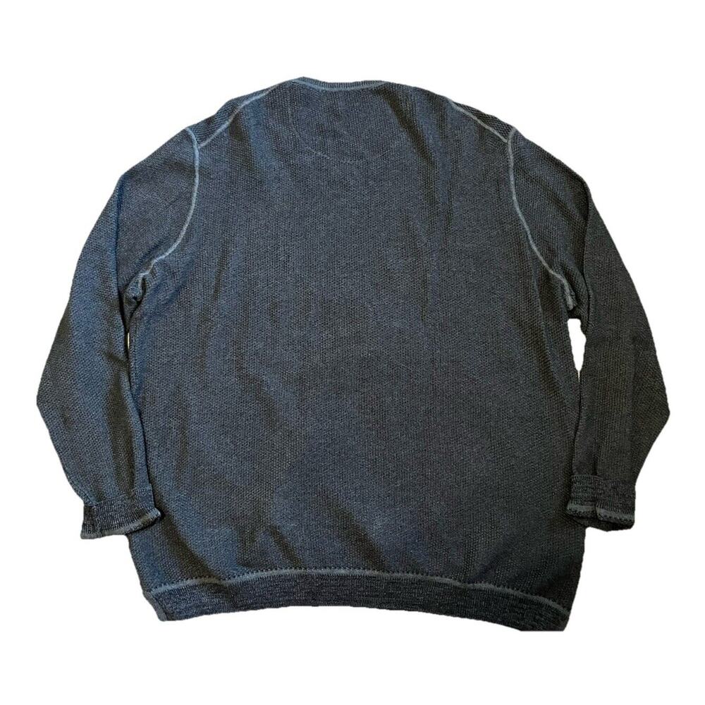 Tommy Bahama Sweater Men XL Gray V Neck Cotton Casual Preppy